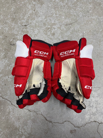 13” CCM Pro Stock Hockey Gloves (Used) NCAA Pro Stock