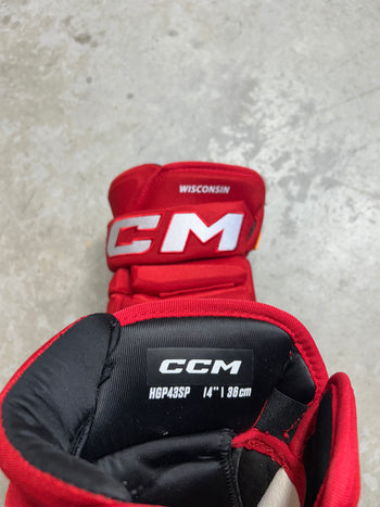 14” CCM Pro Stock NCAA Hockey Gloves (New)