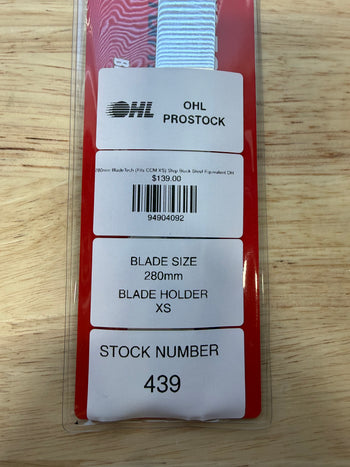280mm BladeTech (Fits CCM XS) Step Black Steel Equivalent OHL Pro Stock (New)