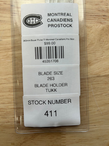 263mm Bauer Pulse-TI Montreal Canadians Pro Stock (Blade/Runner)