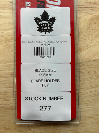 296mm BladeTech (Fits Bauer PowerFly) Bauer FlyTi Equivalent Toronto Maple Leaf Pro Stock