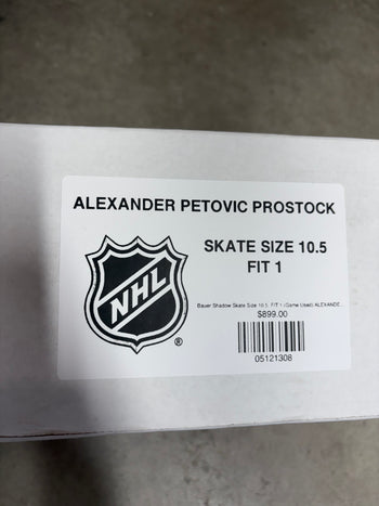 Bauer Shadow Skate Size 10.5  FIT 1 (Game Used) ALEXANDER PETOVIC Pro Stock