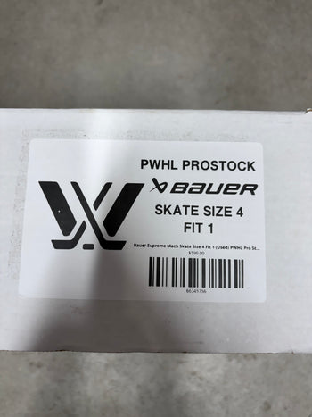 Bauer Supreme Mach Skate Size 4 Fit 1 (Used) PWHL Pro Stock