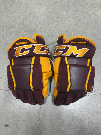 14” CCM HG 97 Arizona Sun Devils￼Hockey Gloves Used