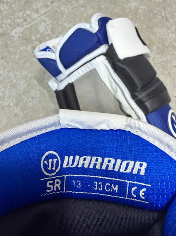 13” Warrior Covert Pro QRE Hockey Gloves (New) Tampa Bay Lightning NHL Pro Stock