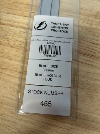 288mm Bauer LS Pulse Tampa Bay Lightning Pro Stock (Blade/Runner) (Used)