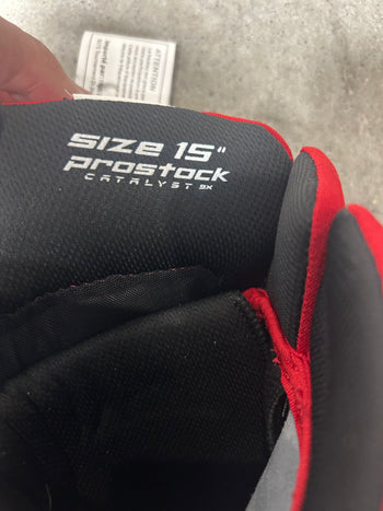 15” True Catalyst 9X Pro Stock Hockey Gloves Calgary Flames ￼ (New)