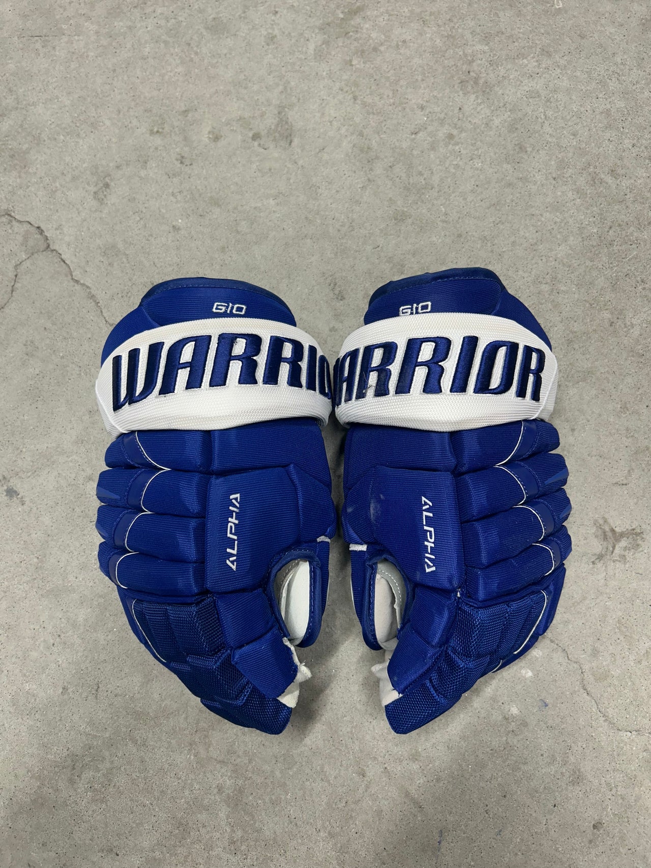 14” Warrior AX1 Pro Custom Hockey Gloves New NHL Toronto Maple Leafs