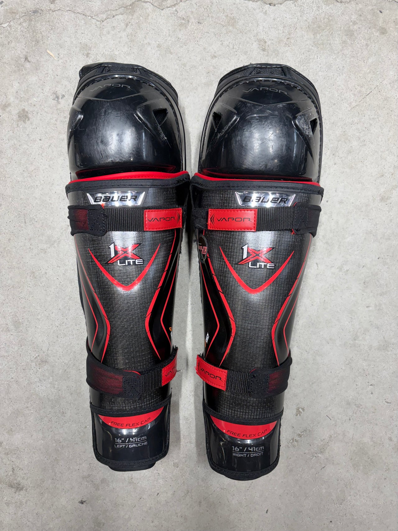 16” Senior Bauer Vapor 1X Lite Shin Guards (Used) Pro Stock