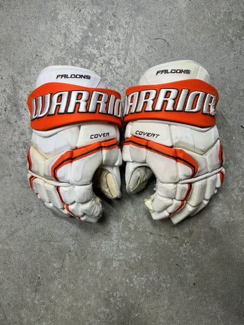 14” Warrior Covert Pro QRE Hockey Gloves (Used) NCAA Pro Stock