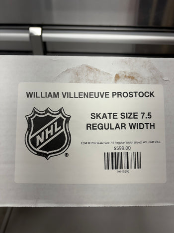 CCM XF Pro Skate Size 7.5 Regular Width (Used) WILLIAM VILLENEUVE Pro Stock