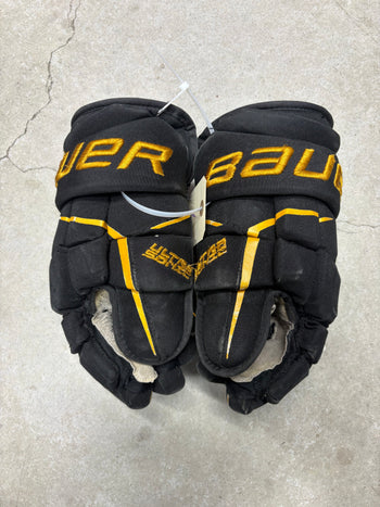 14” Bauer Supreme Ultrasonic Gloves NCAA Used