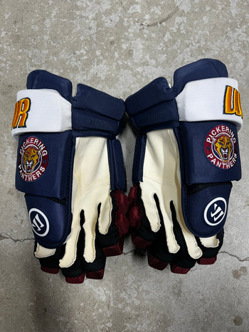 14” Warrior Alpha Pro Hockey Gloves (New) Pickering Panthers Prostock