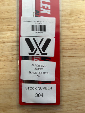 238mm BladeTech (Fits CCM XS) Step Black Steel Equivalent PWHL Pro Stock