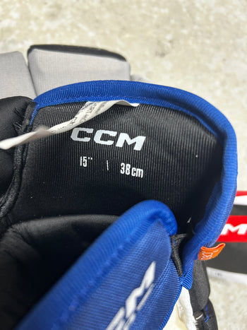 15” CCM HG43PP Tampa Bay Lightning Reverse Retro Gloves Pro Stock New