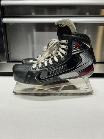 BAUER 2x PRO Goalie Skate Size 8 Used Regular Width NCAA Pro Stock