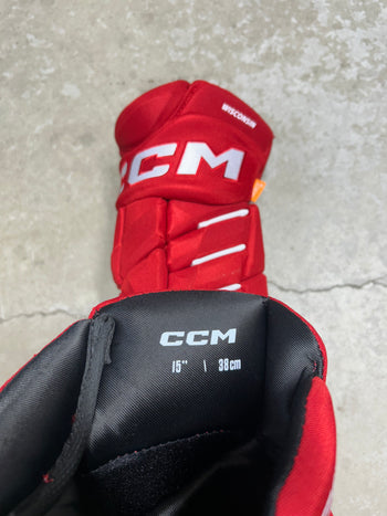 15” CCM Pro Stock NCAA Hockey Gloves (New)