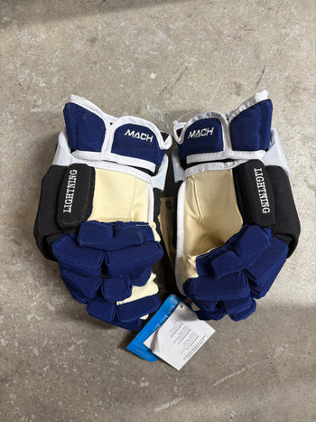 15” Bauer Mach Gloves Tampa Bay Lightning Pro Stock