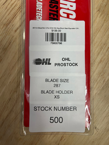 287mm BladeTech (Fits CCM XS) Step Black Steel Equivalent OHL Pro Stock (New)