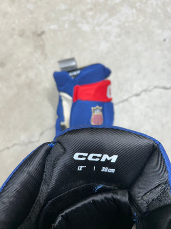 12” CCM Pro Stock Team USA Olympics Hockey Gloves (New)