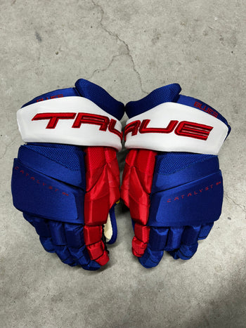 14” True Catalyst 9X Pro Stock Hockey Gloves Reverse Retro St. Louis Blues (New)
