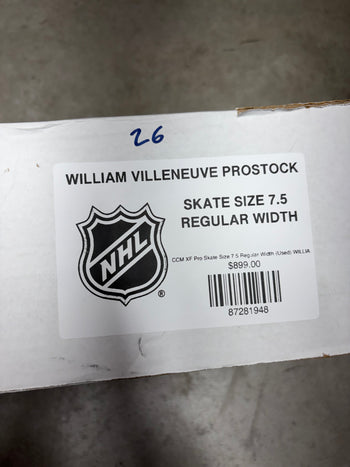 CCM XF Pro Skate Size 7.5 Regular Width (Used) WILLIAM VILLENEUVE Pro Stock