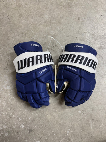 13” Warrior Covert Pro QRE Hockey Gloves (New) Tampa Bay Lightning NHL Pro Stock