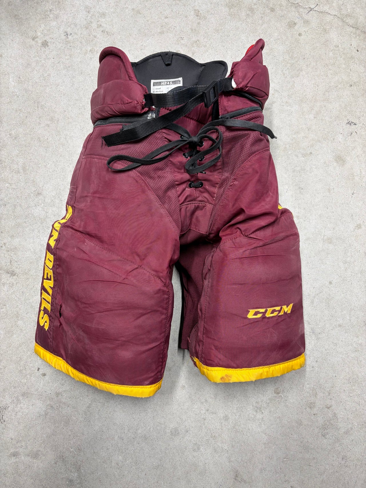 Medium Arizona Sun Devils CCM HP45 Pro Hockey Pants (Used)