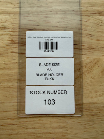 280mm Bauer StepSteel Used NHL Pro Stock Steel (Blade/Runner)