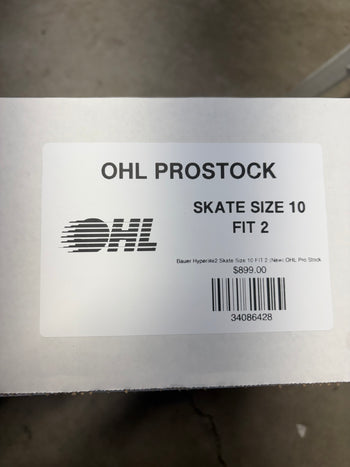 Bauer Hyperlite2 Skate Size 10 FIT 2 (New) OHL Pro Stock