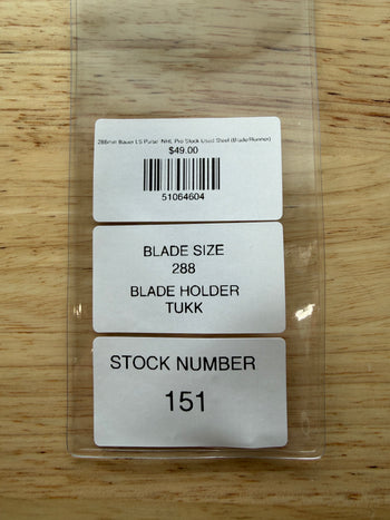 288mm Bauer LS Pulse  NHL Pro Stock Used Steel (Blade/Runner)