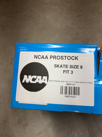 Bauer Shadow Skate Size 9 FIT 3 (New) NCAA Pro Stock