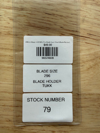 296mm Bauer LS3 NHL Pro Stock Used Steel (Blade/Runner)