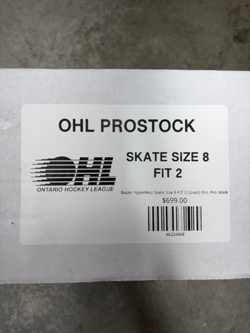 Bauer Hyperlite2 Skate Size 8 FIT 2 (Used) OHL Pro Stock
