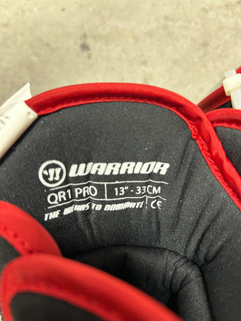 13” Warrior Covert QR1 Chicago Blackhawks Hockey Gloves (New) Pro Stock