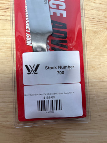 238mm BladeTech (Fits CCM XS) Step Black Steel Equivalent PWHL Pro Stock (New)