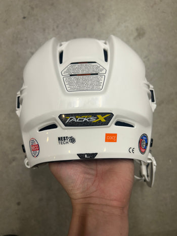 Large CCM Tacks X Tampa Bay Lightning Pro Stock Helmet New