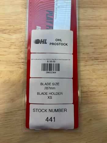 287mm BladeTech (Fits CCM XS) Step Black Steel Equivalent OHL Pro Stock (New)