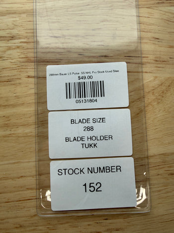288mm Bauer LS Pulse  SS NHL Pro Stock Used Steel (Blade/Runner)