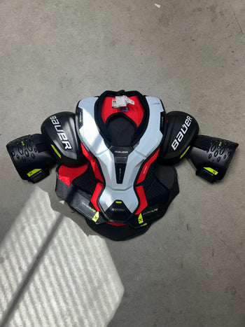Senior Large Bauer Vapor Hyperlite NHL Pro Stock Shoulder Pads (New) San Jose Sharks