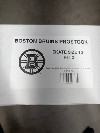 Bauer Vapor Flylite Skate Size 10 FIT 2 (Used) BOSTON BRUINS Pro Stock