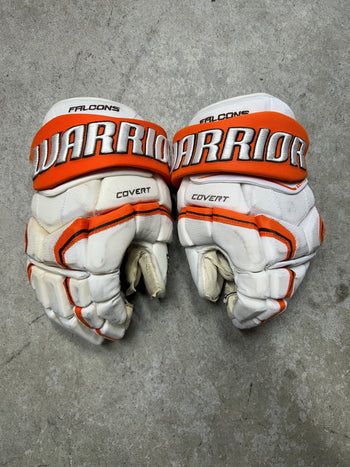 14” Warrior Covert Pro QRE Hockey Gloves (Used) NCAA Pro Stock