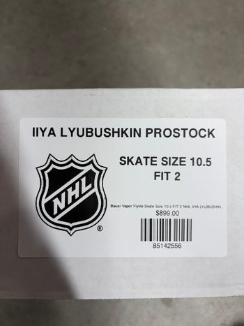 Bauer Vapor Flylite Skate Size 10.5 FIT 2 NHL IIYA LYUBUSHKIN (Game Used) Pro Stock