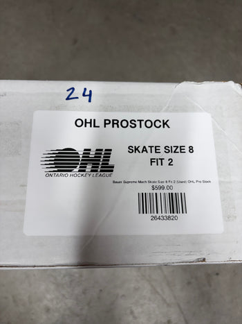 Bauer Supreme Mach Skate Size 8 Fit 2 (Used) OHL Pro Stock