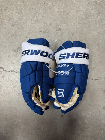 13” Sherwood Code 3 Pro Stock Hockey Gloves William Nylander Toronto Maple Leafs