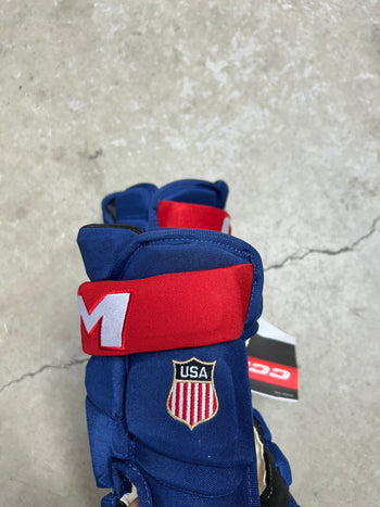 13” CCM Pro Stock Team USA Olympics Hockey Gloves (New)
