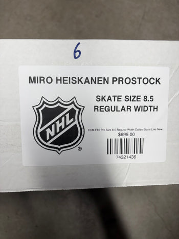 CCM FT6 Pro Size 8.5 Regular Width Dallas Stars (Like New) MIRO HEISKANEN Pro Stock