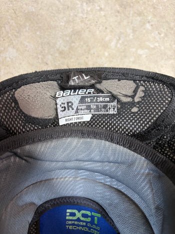 15” Senior Bauer Vapor Flylite Shin Pads (Used) Pro Stock