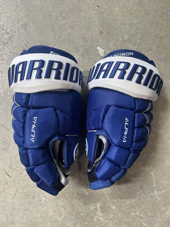 15” Warrior Alpha DX Hockey Gloves Toronto Maple Leafs Pro Stock New