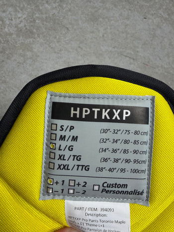 Large +1 CCM HPTKXP Hockey Pants (New) TORONTO MAPLE LEAFS ST’PATS Pro Stock